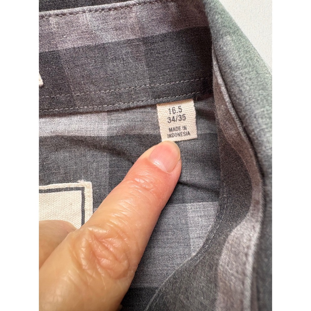 Todd Snyder Melange Button Up Shirt 16.5 34/35 L Buffalo Plaid Check Work Preppy - Picture 3 of 6